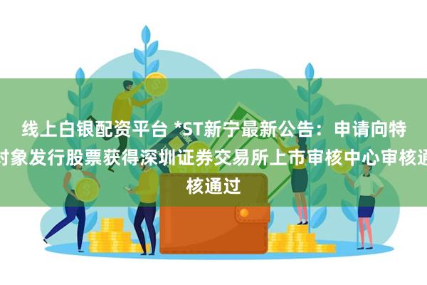 线上白银配资平台 *ST新宁最新公告：申请向特定对象发行股票获得深圳证券交易所上市审核中心审核通过