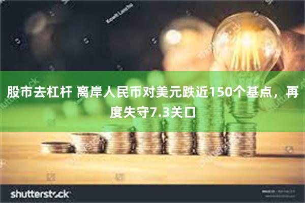 股市去杠杆 离岸人民币对美元跌近150个基点，再度失守7.3关口